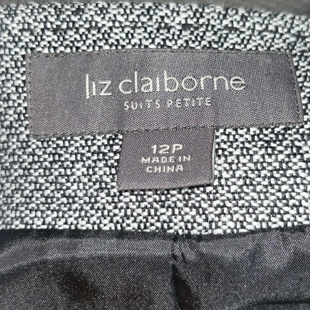 NWT Liz Claiborne Black & White Tweed “Dress Rehearsal” Size 12P - Picture 14 of 15